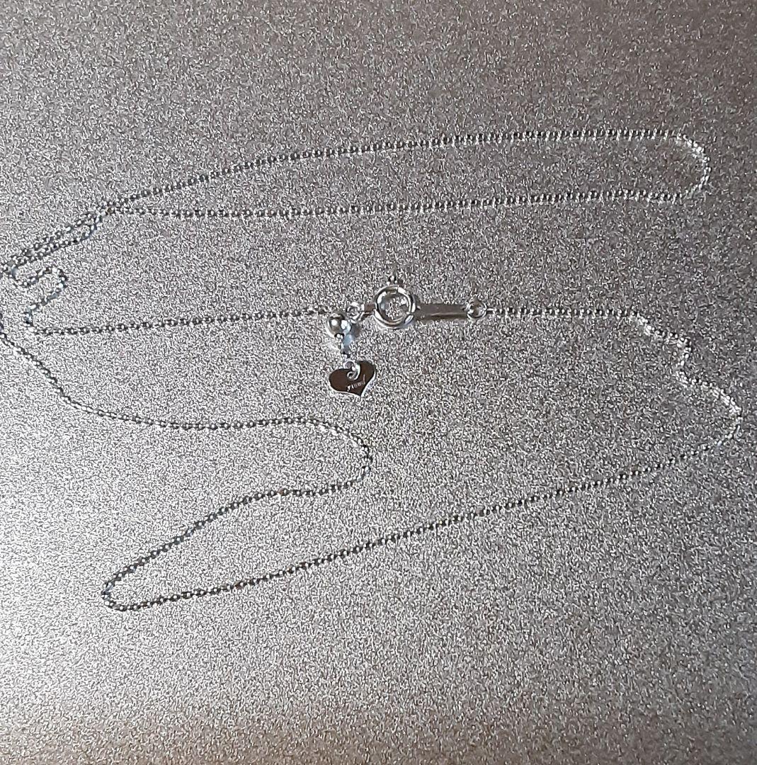 K18 WG ネックレス 45.5cm ボールチェーンアジャスター