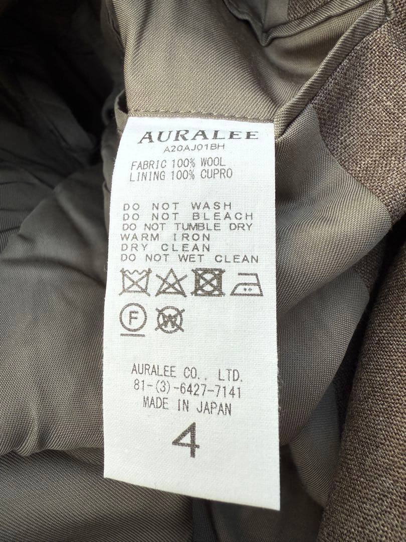 【春セール‼️】 AURALEE BLUEFACEDWOOL 4 テーラード