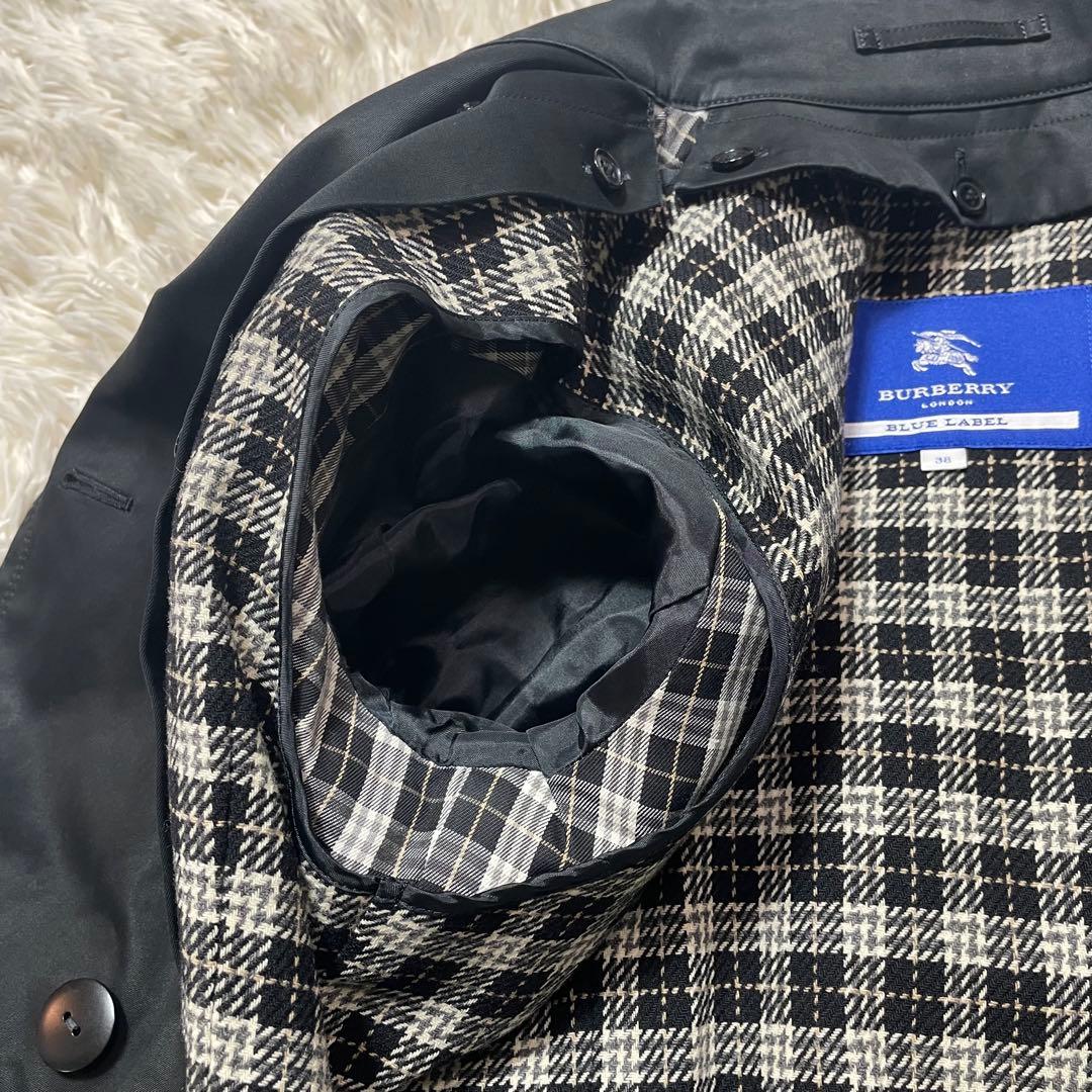 バーバリーブルーレーベル トレンチコート ライナー付き 黒