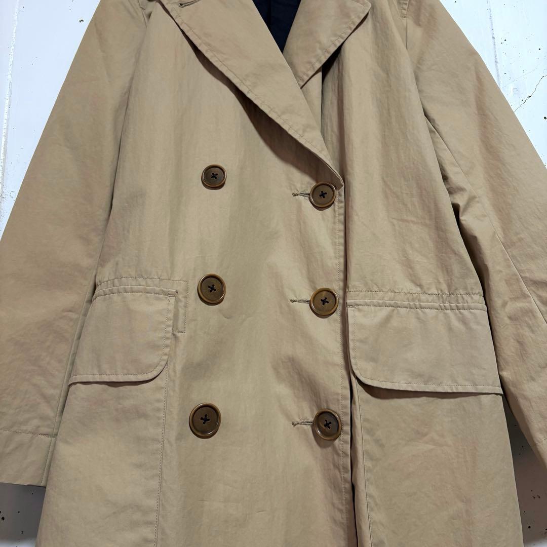 MHL. ドライワックスコットンナインロン トレンチコート ストーンベージュ