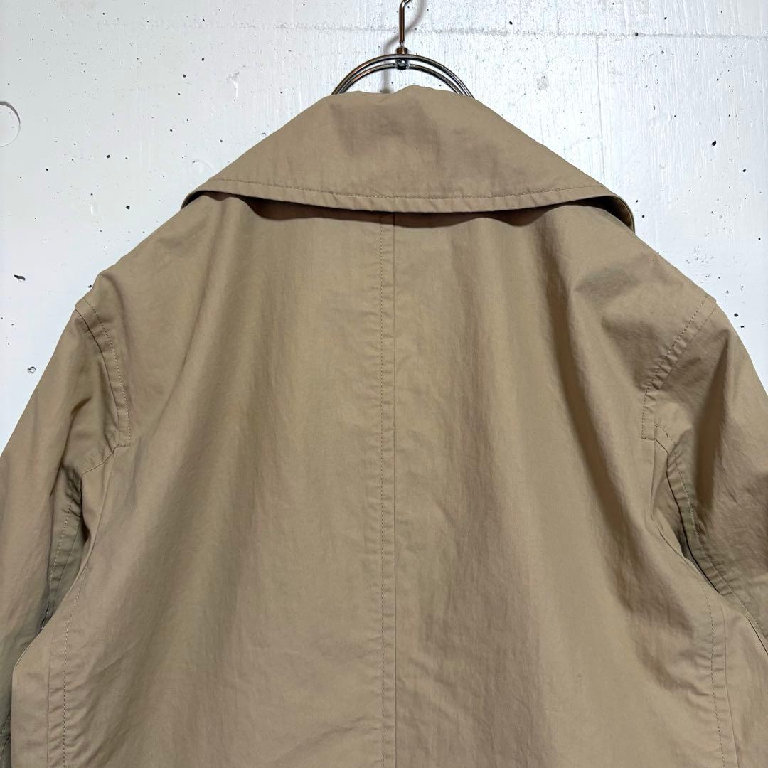 MHL. ドライワックスコットンナインロン トレンチコート ストーンベージュ