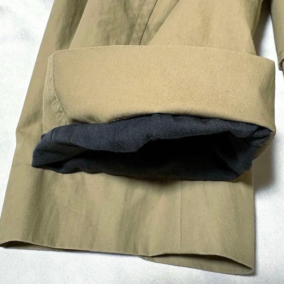 MHL. ドライワックスコットンナインロン トレンチコート ストーンベージュ