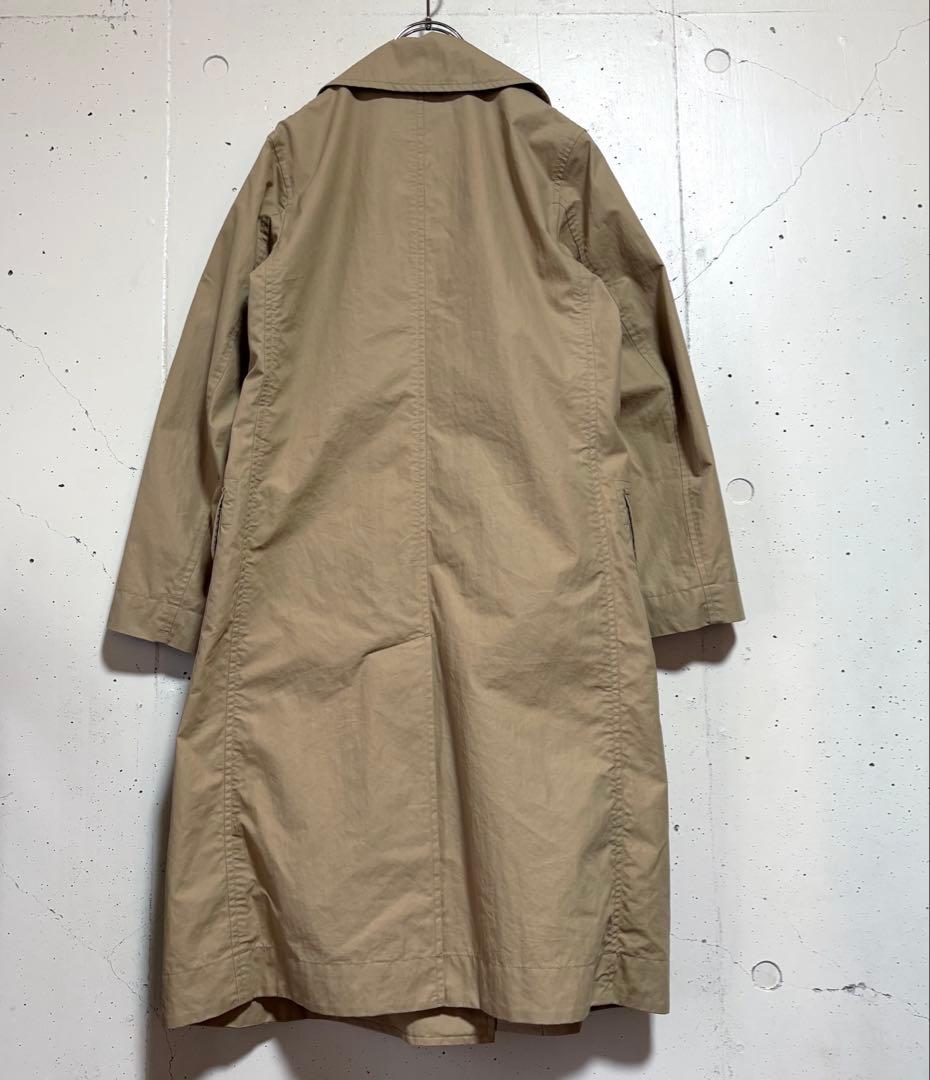 MHL. ドライワックスコットンナインロン トレンチコート ストーンベージュ