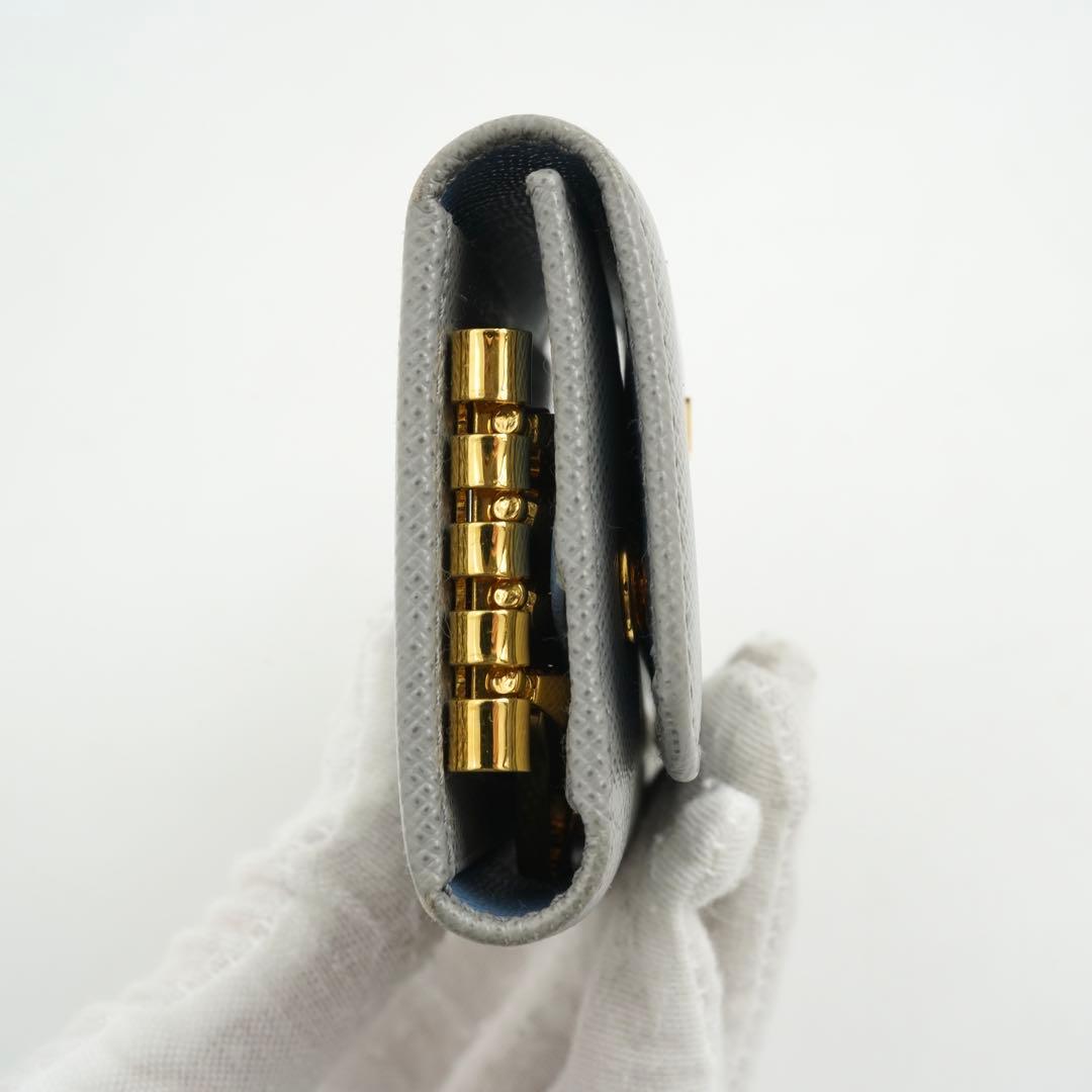 ✨未使用に近い・箱保証書付き✨　PRADA キーケース　サフィアーノ　バイカラー