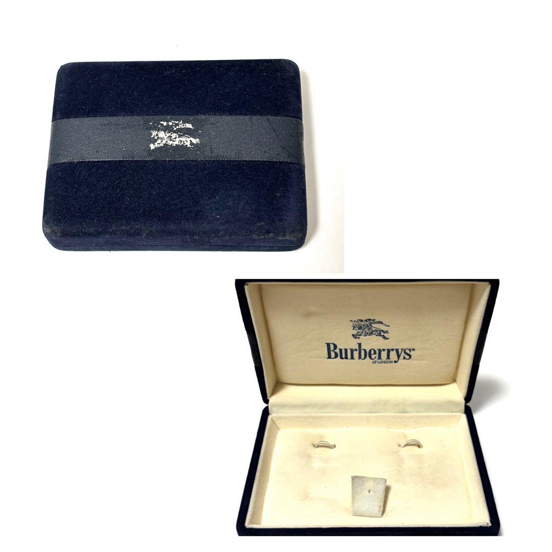 未使用・タグ付き✨箱付き！ バーバリー ネクタイピン カフス シルバー