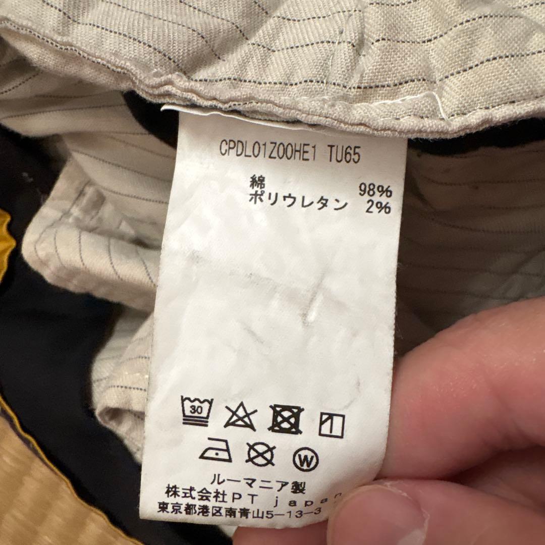 PT01 ブラック チノパンツ 46 ストレッチ