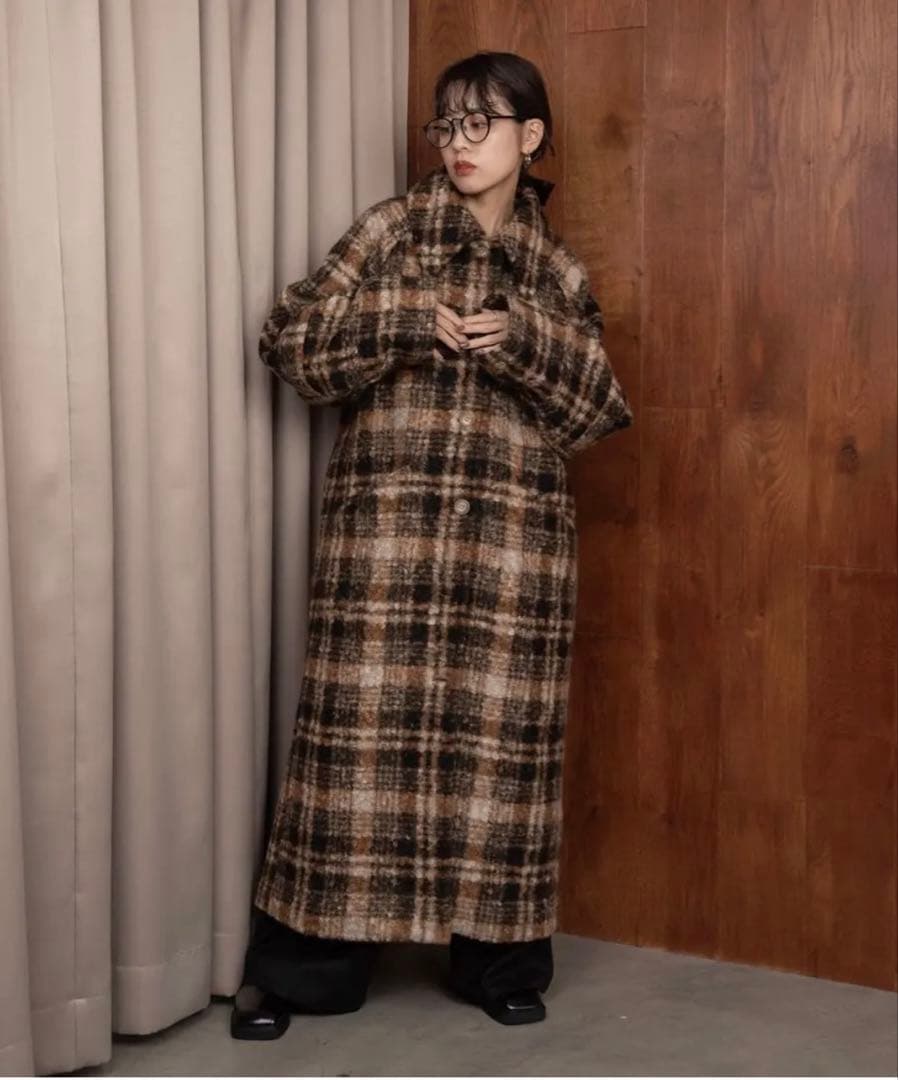 ジャケット・アウター Amiur soutien collar shaggy coat