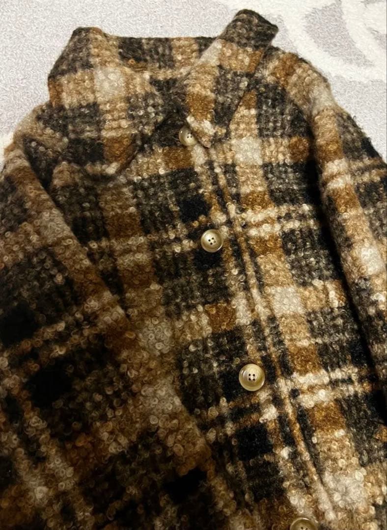 ジャケット・アウター Amiur soutien collar shaggy coat