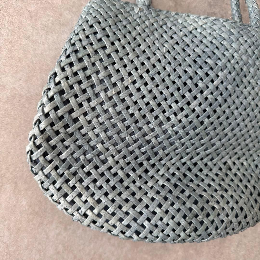 【定価3万】銀座ヨシノヤ パイソンレザー イントレチャートバッグ メッシュ 蛇革