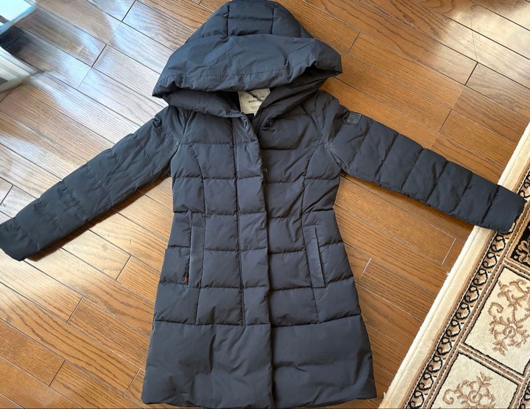 WOOLRICH フード付きダウンコート XS ブラック