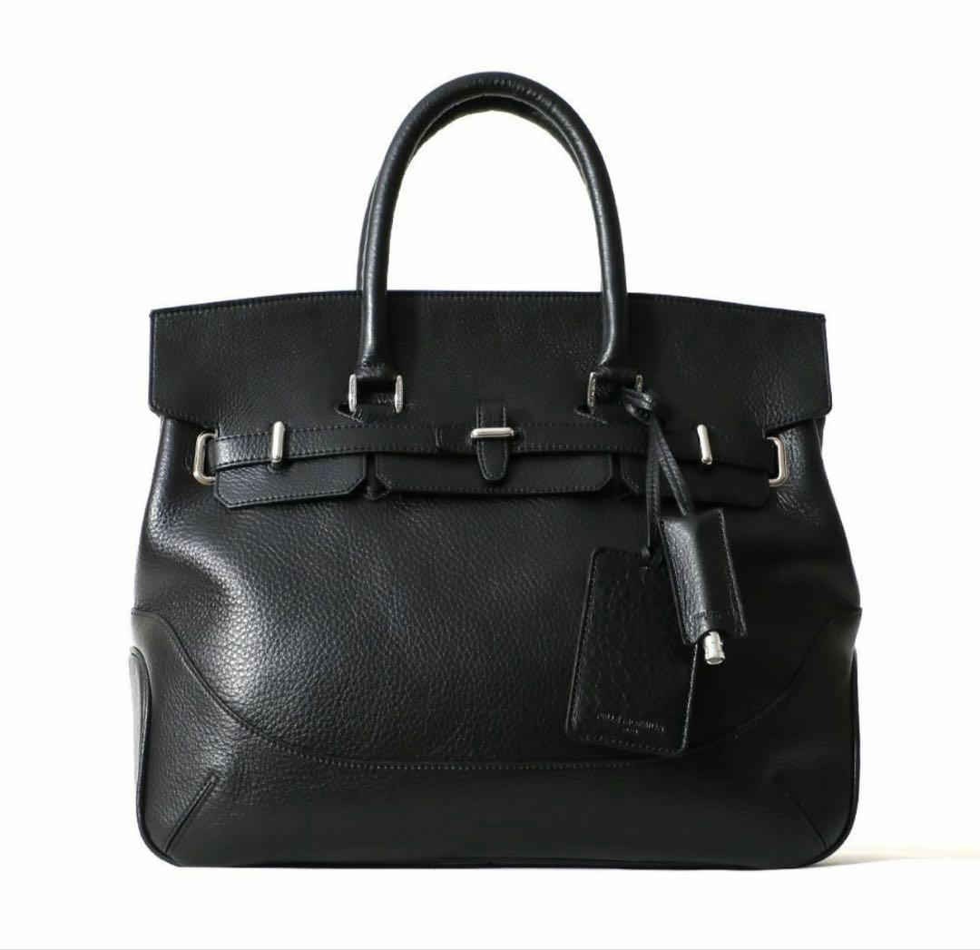 ペッレモルビダMB026A-フラップボストンバッグ(Mサイズ)ブラック