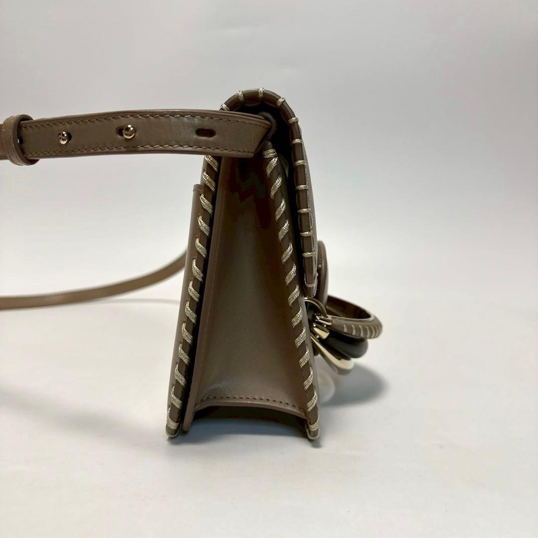 p09【極美品】クロエ　カティ　KATTIE レザー　ステッチショルダーバッグ.