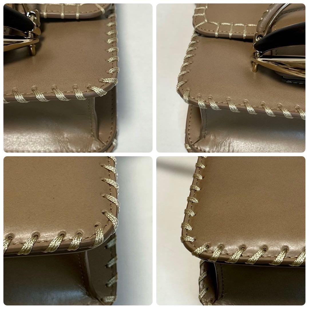 p09【極美品】クロエ　カティ　KATTIE レザー　ステッチショルダーバッグ.