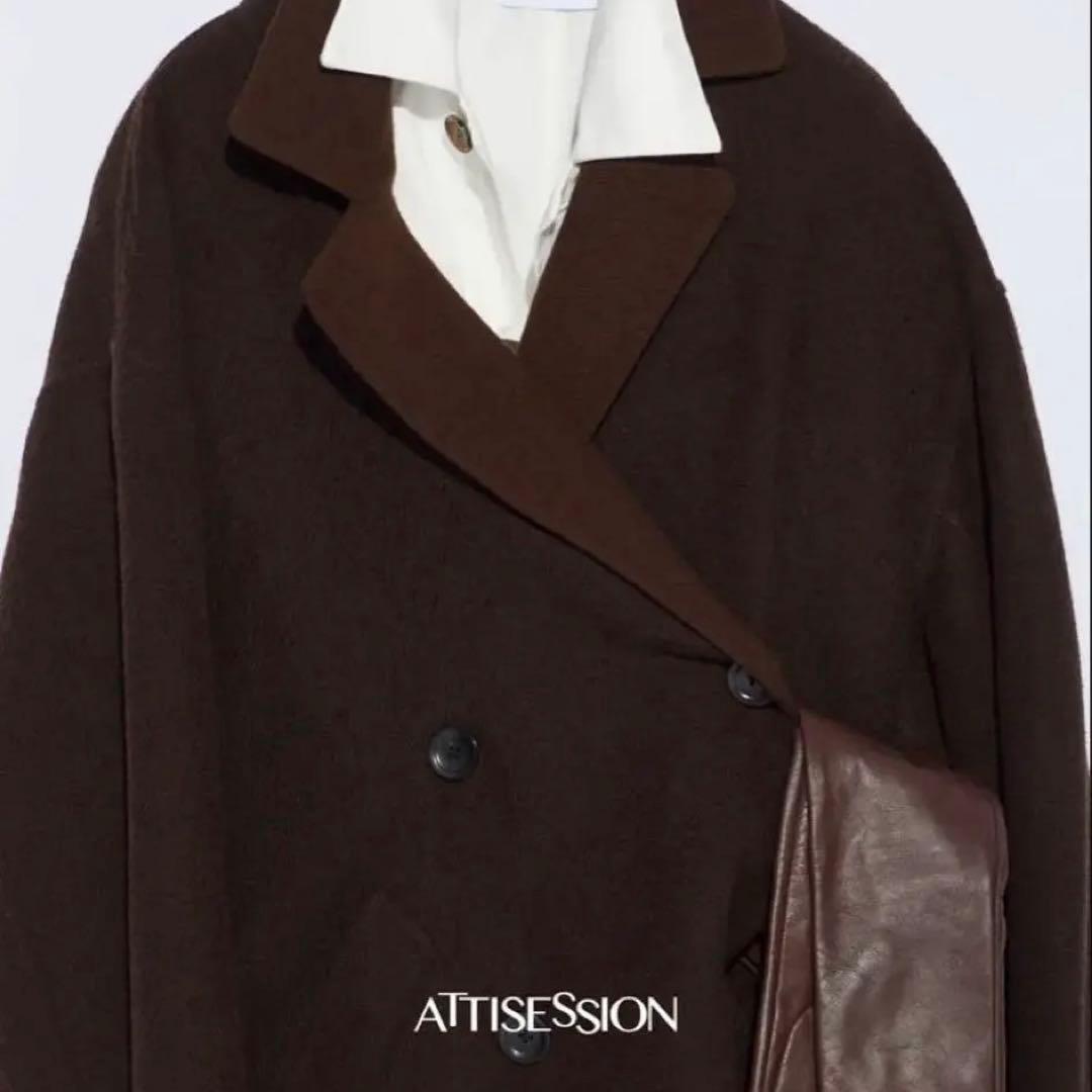 ATTISESSION ベルトコート Brown 38