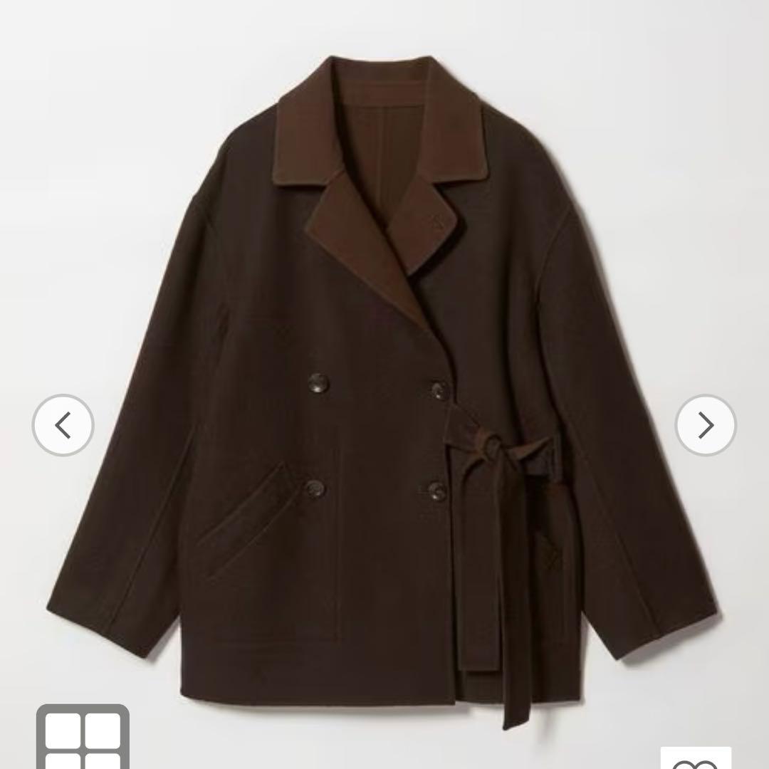 ATTISESSION ベルトコート Brown 38