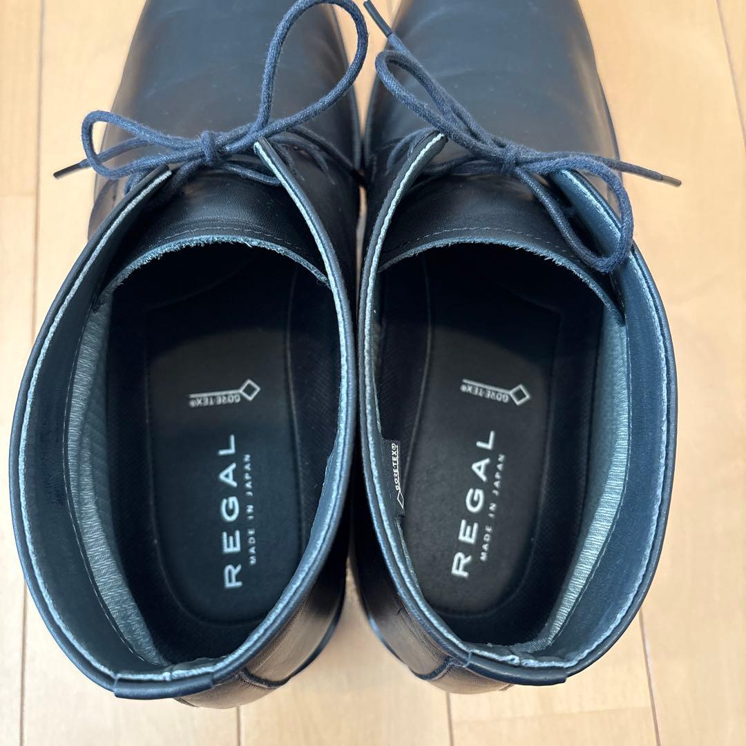 [美品]REGAL　メンズGORE-TEX　チャッカーブーツ(ブラック)