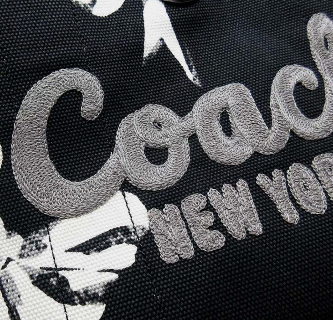 Y*U様 COACH CARGO リボンプリント 刺繍ロゴ トート 2WAY 斜