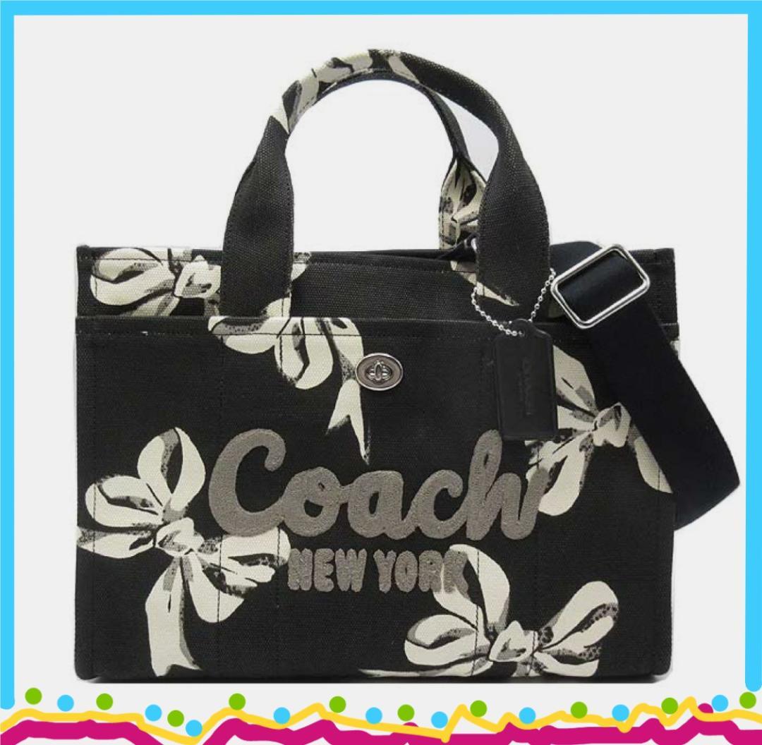 Y*U様 COACH CARGO リボンプリント 刺繍ロゴ トート 2WAY 斜