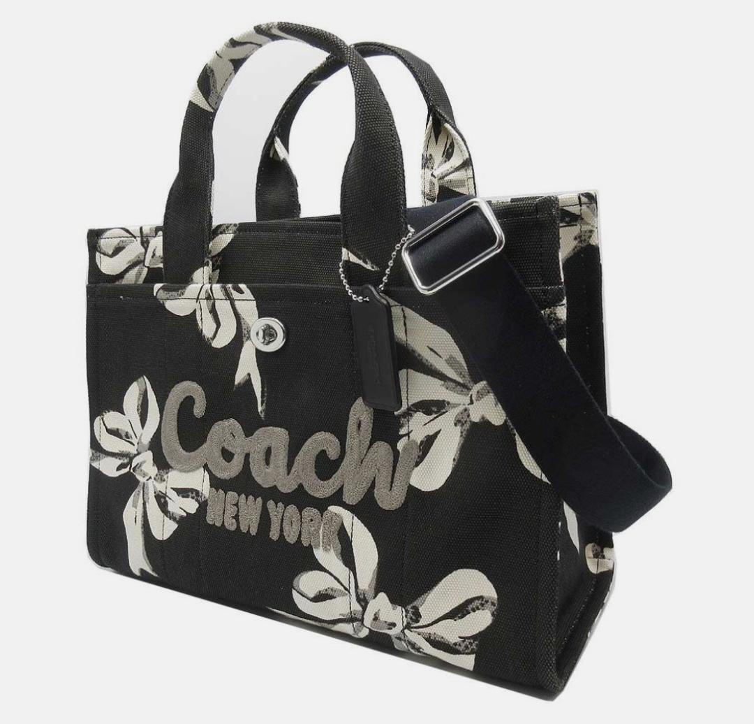 Y*U様 COACH CARGO リボンプリント 刺繍ロゴ トート 2WAY 斜