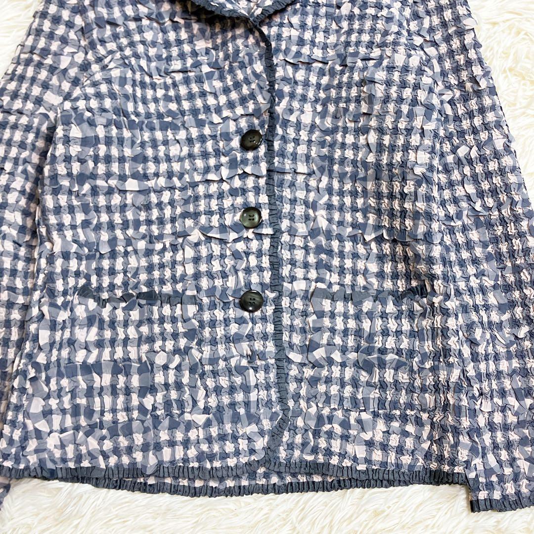 ✨極美品✨ユキトリイ　インターナショナル　Gプリーツ　テーラードジャケット　L