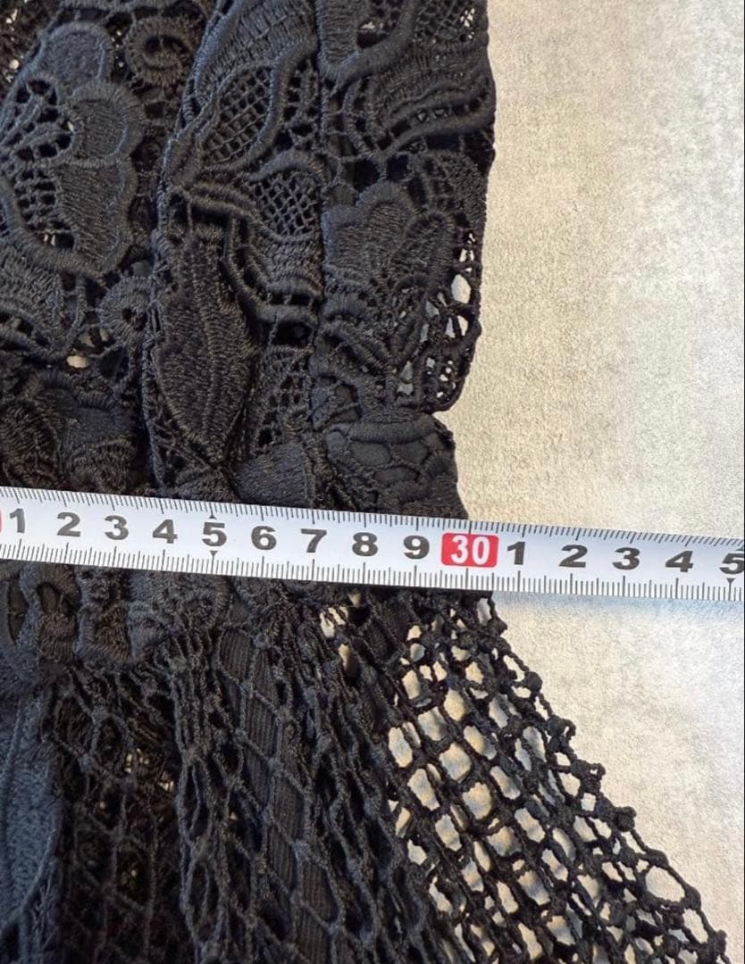 N°21 ヌメロヴェントゥーノ アシンメトリー総レースワンピース