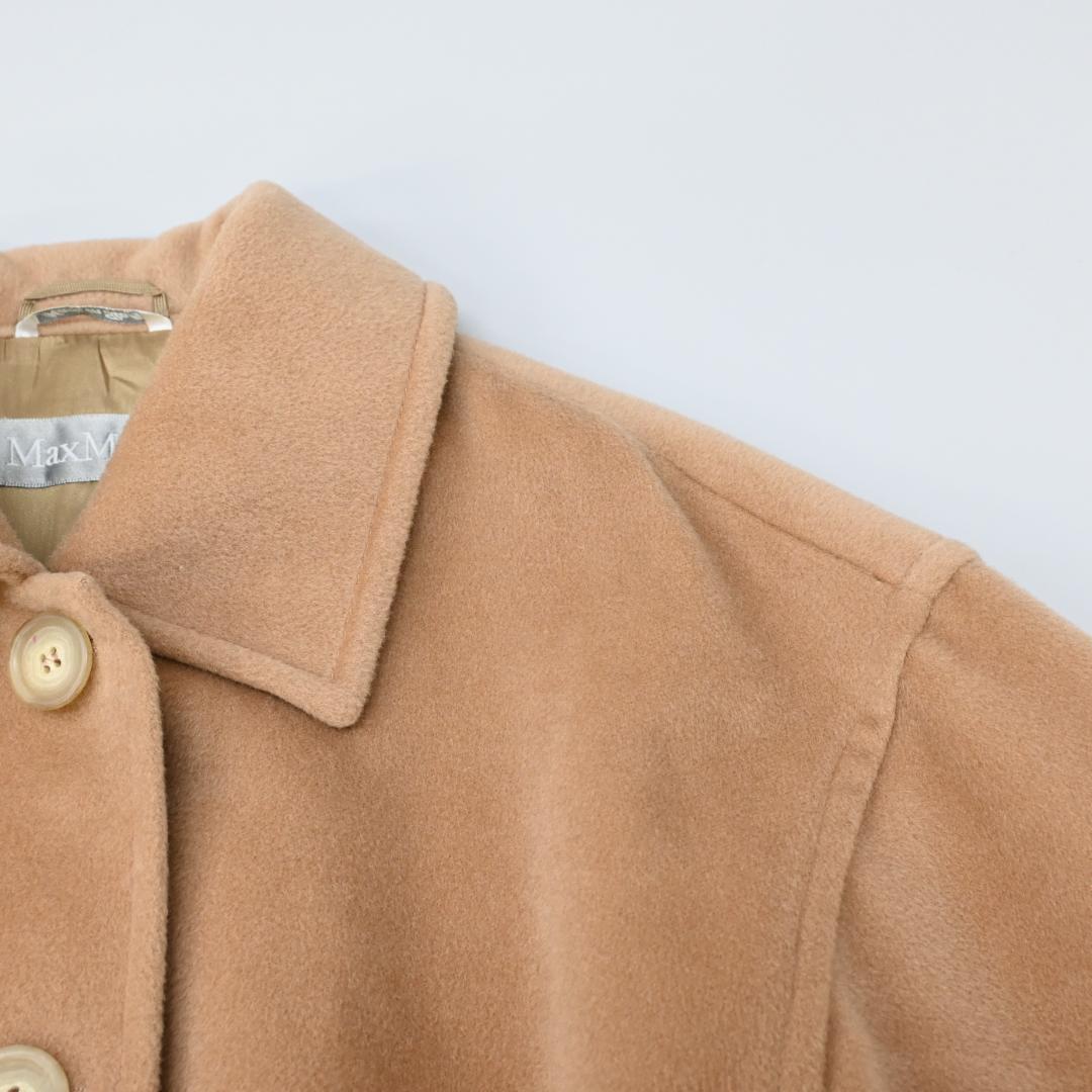 48046★冬 Max Mara ウールコート ステンカラー Aライン*