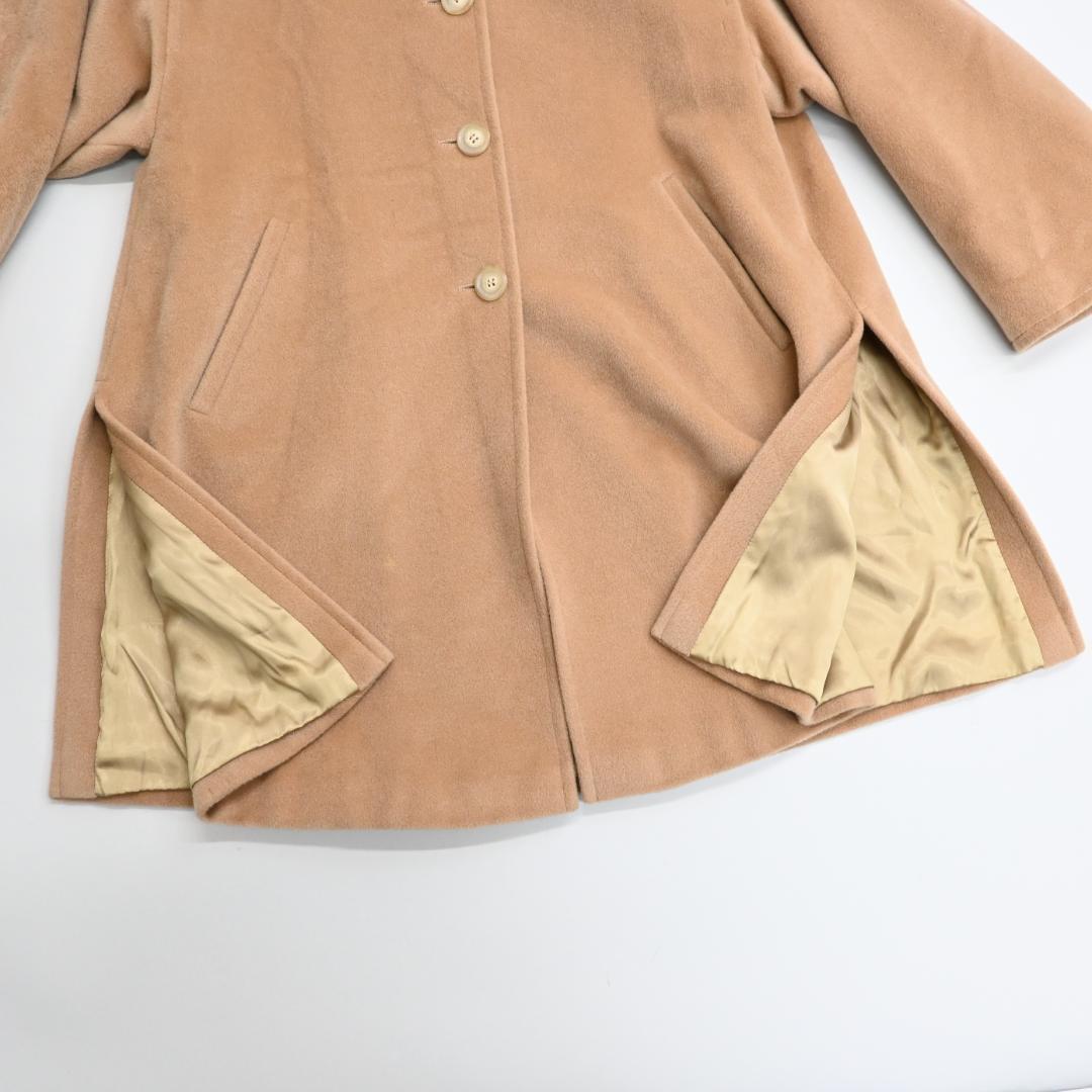 48046★冬 Max Mara ウールコート ステンカラー Aライン*