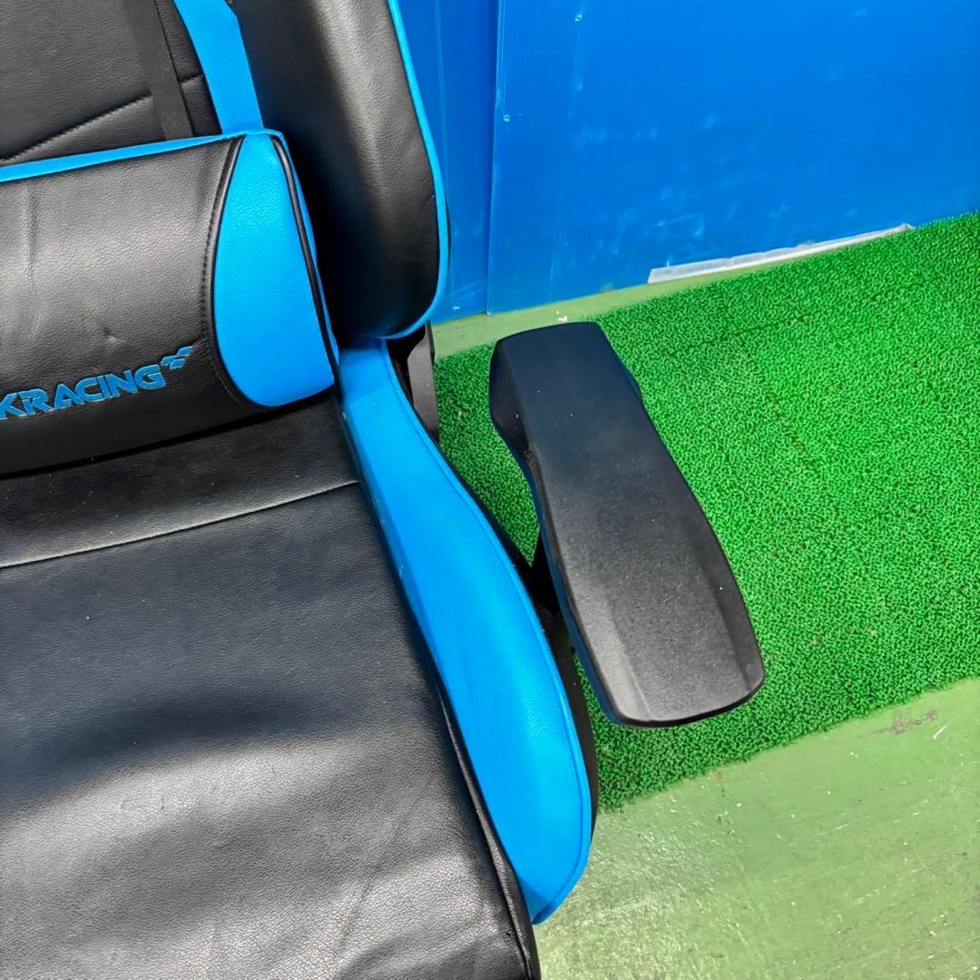 448 ゲーミングチェア　ブルー　青色　デスクチェア　大人気　オフィスチェア