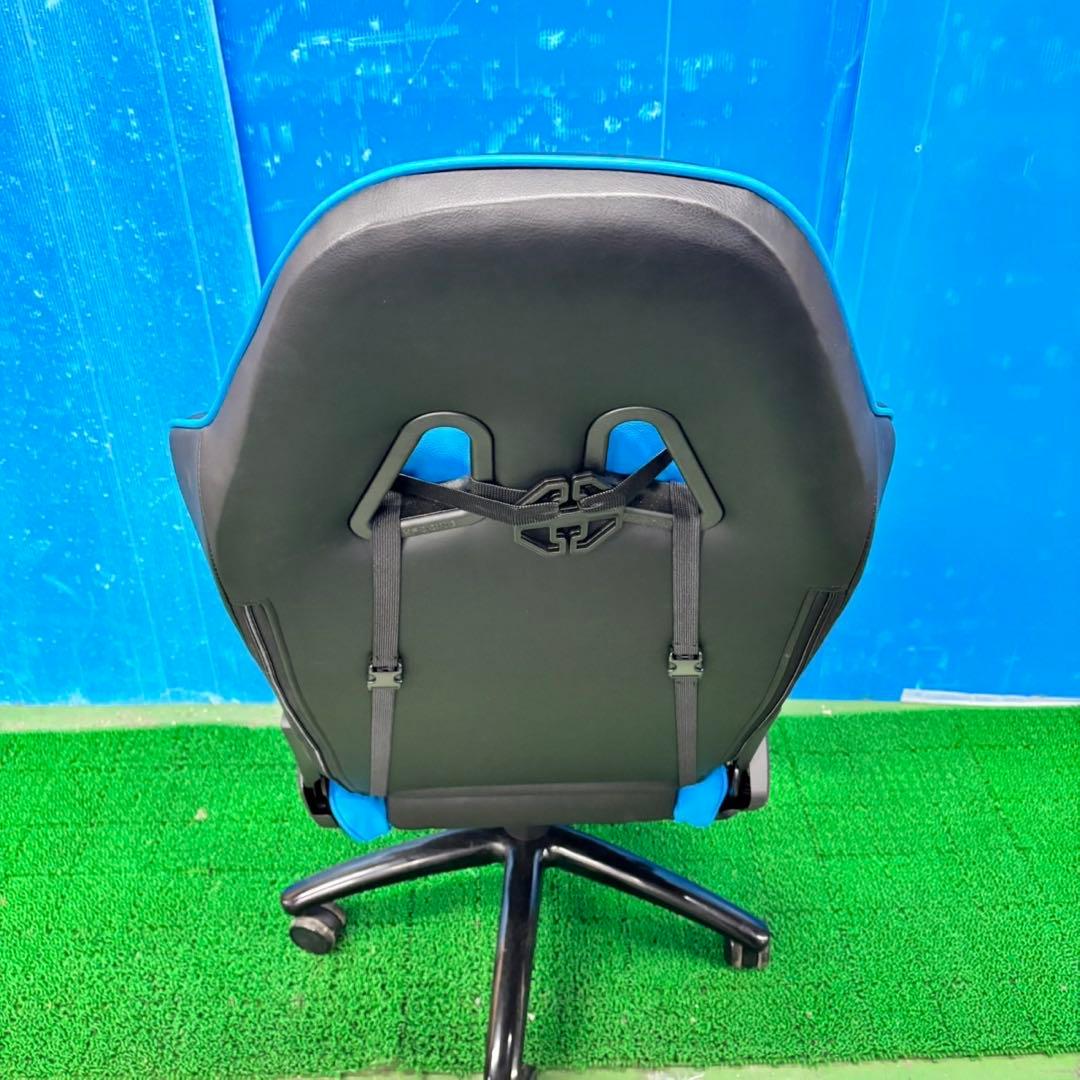 448 ゲーミングチェア　ブルー　青色　デスクチェア　大人気　オフィスチェア