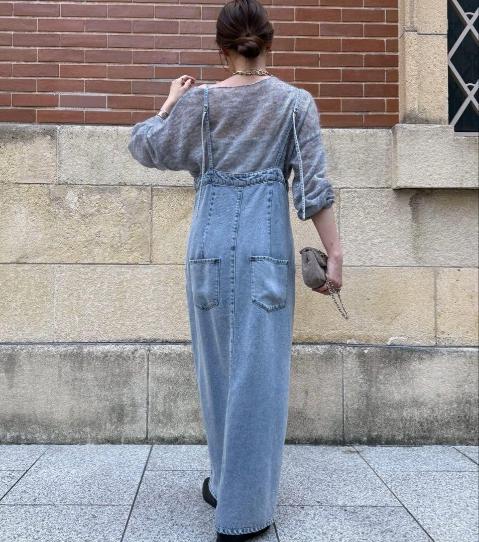 DouDou リヨセル　デニム　ジャンスカ