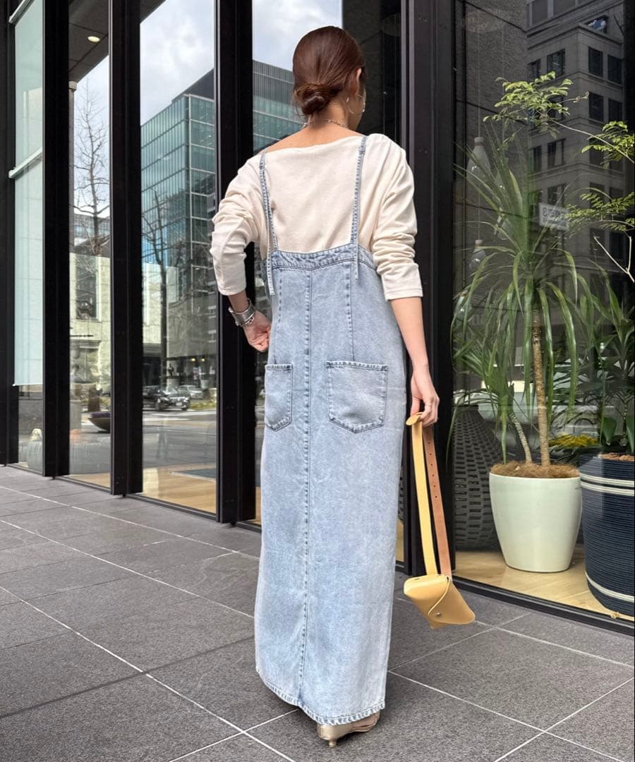 DouDou リヨセル　デニム　ジャンスカ