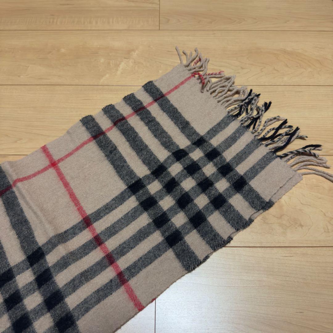 BURBERRY LONDON カシミヤ100% マフラー 英国製 ノバチェック