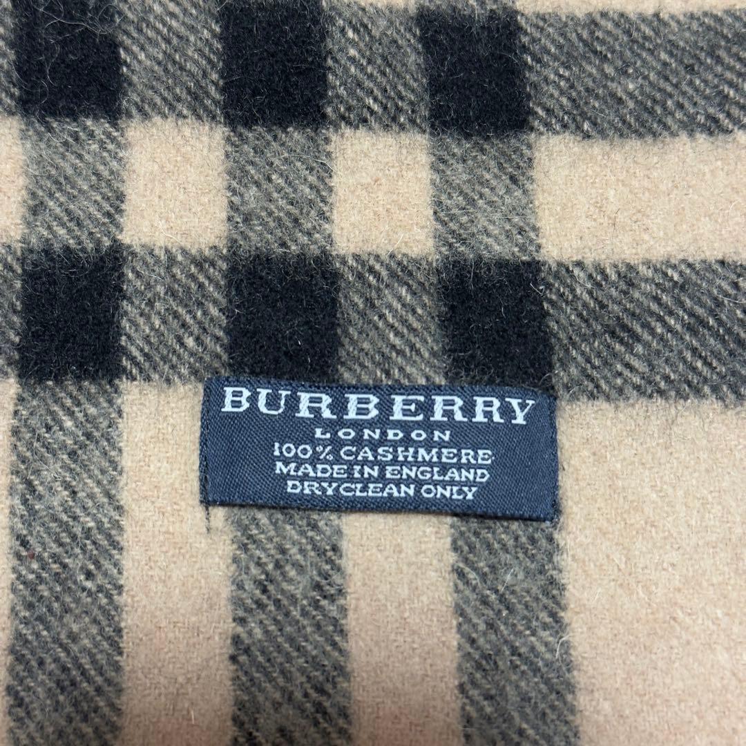 BURBERRY LONDON カシミヤ100% マフラー 英国製 ノバチェック