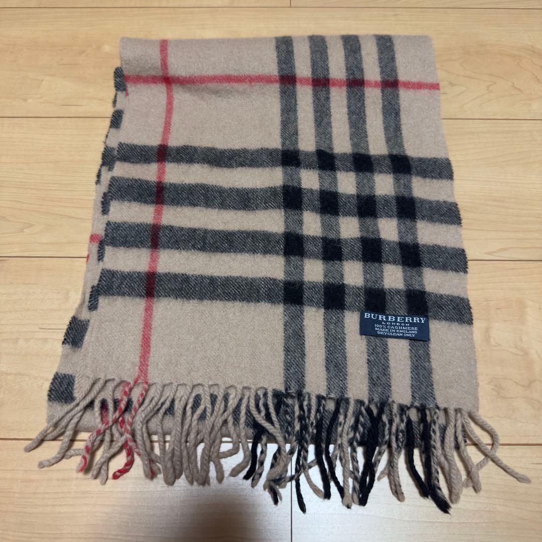 BURBERRY LONDON カシミヤ100% マフラー 英国製 ノバチェック
