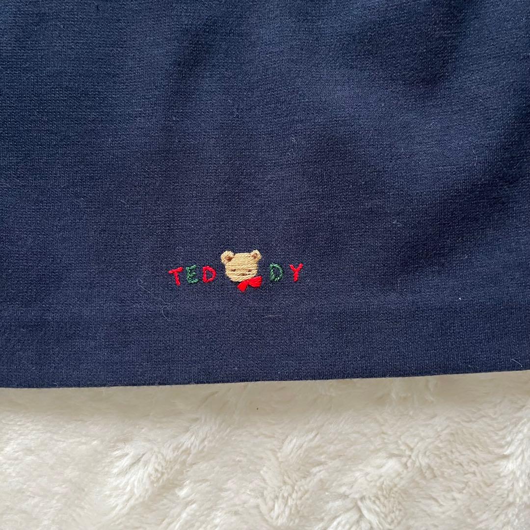 美品✨ファミリア　フォーマルアンサンブル　115 白襟ワンピース　ベア刺繍　くま