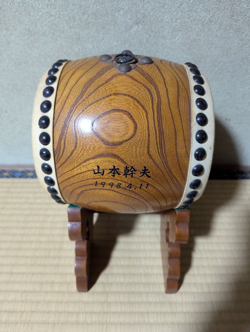 飾り太鼓　和太鼓 バチ付き ミニチュア和太鼓