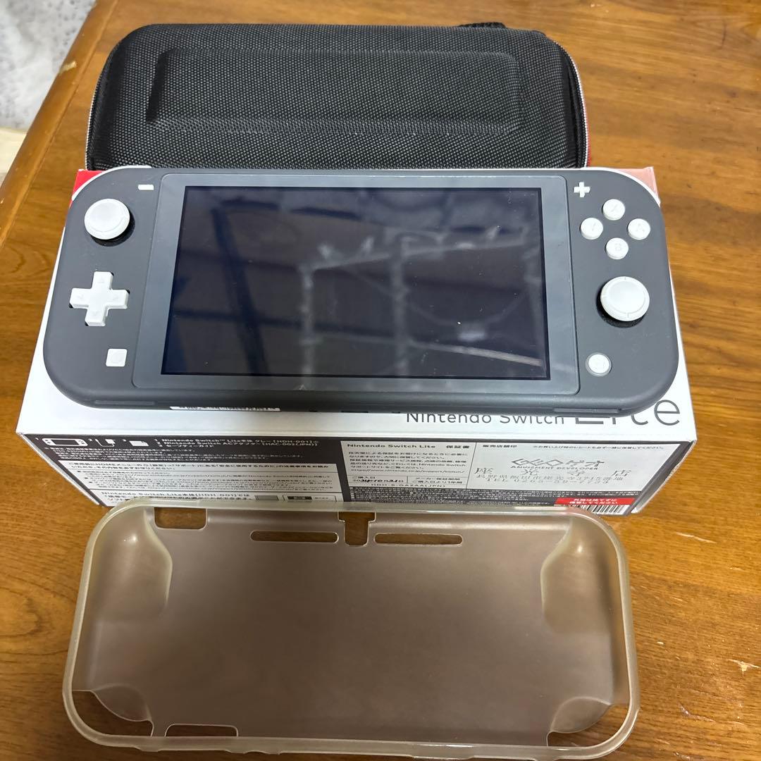 【ほぼ新品】Nintendo Switch Lite グレー 充電器・ケース付き