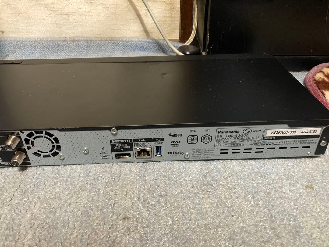 DMR-4W202 Panasonic BDレコーダー リモコン付き