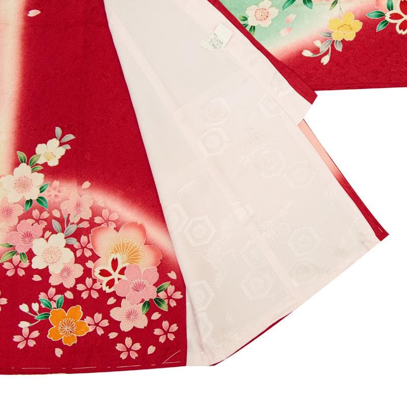 新品（純古典）お宮参り 産着 祝着のきもの京友禅染　四季花車毬文多色染分ぼかし染