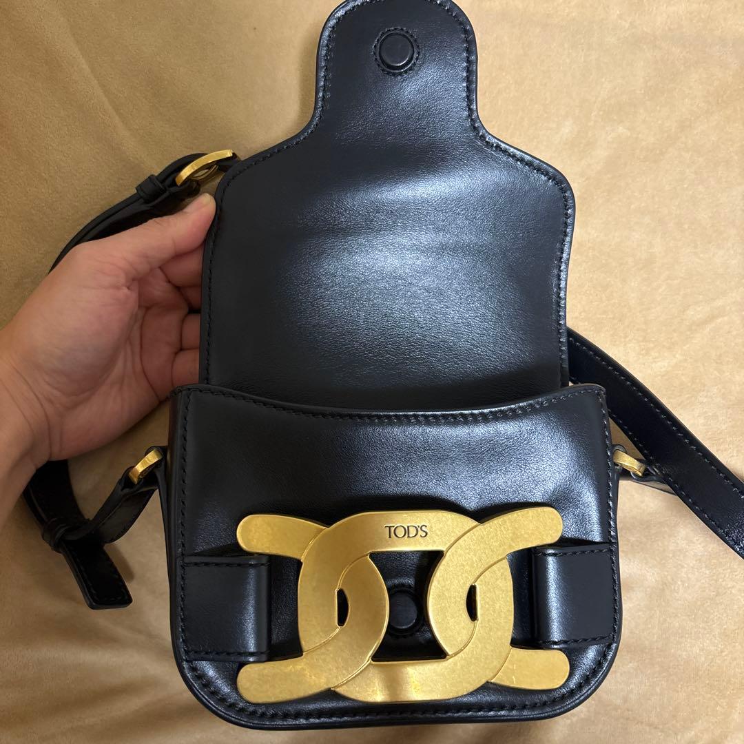 美品【Tod’s】トッズ ケイト レザー クロスボディ ショルダーバッグ ミニ