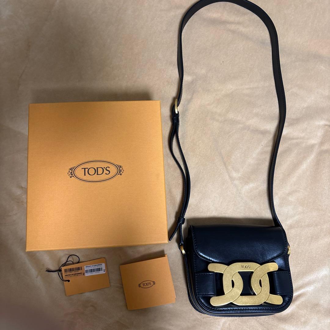 美品【Tod’s】トッズ ケイト レザー クロスボディ ショルダーバッグ ミニ