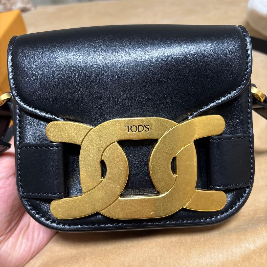 美品【Tod’s】トッズ ケイト レザー クロスボディ ショルダーバッグ ミニ