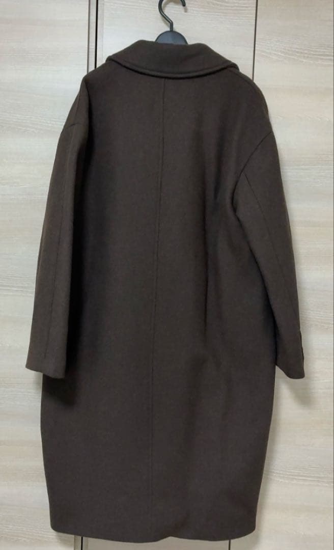 ZARA　ウールオーバーサイズコート　ブラウン