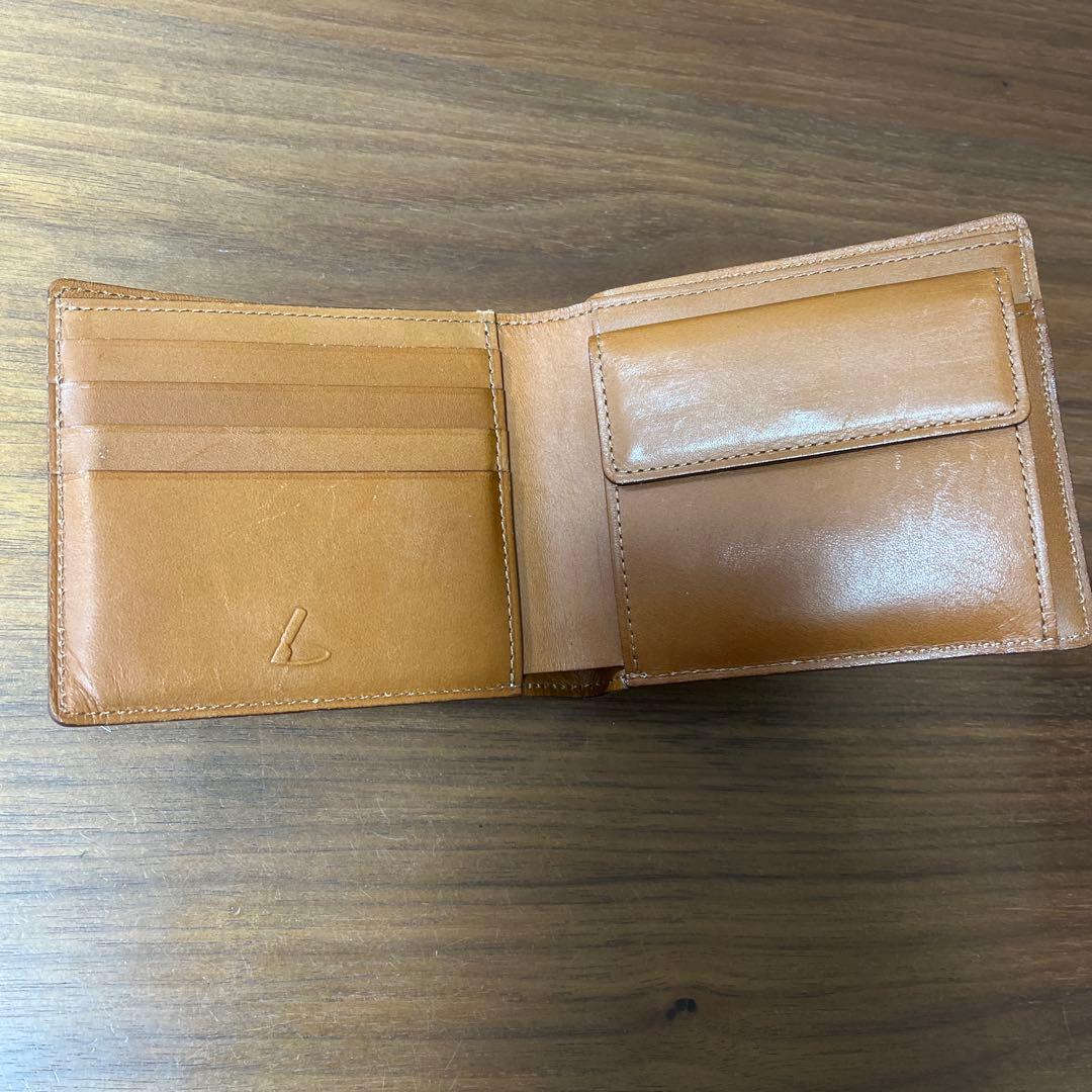 <be-chin>土屋鞄 コードバン 二折財布 ネイビー