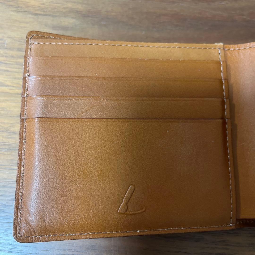 <be-chin>土屋鞄 コードバン 二折財布 ネイビー