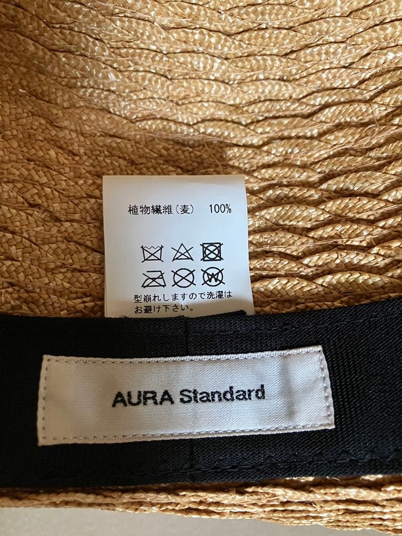 POANCA 移動帽子屋AURA 麦わら帽子　カンカン帽　黒リボン