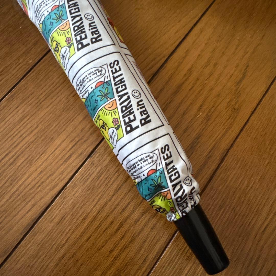 ああ パーリーゲイツ　ゴルフ用傘　ブラック/コミック柄カバー