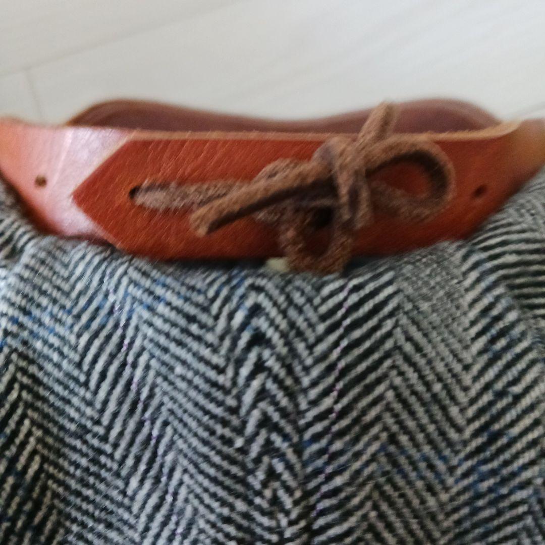 BONCOURA 帽子 キャップ フリーサイズ 本革　ヘリンボーン