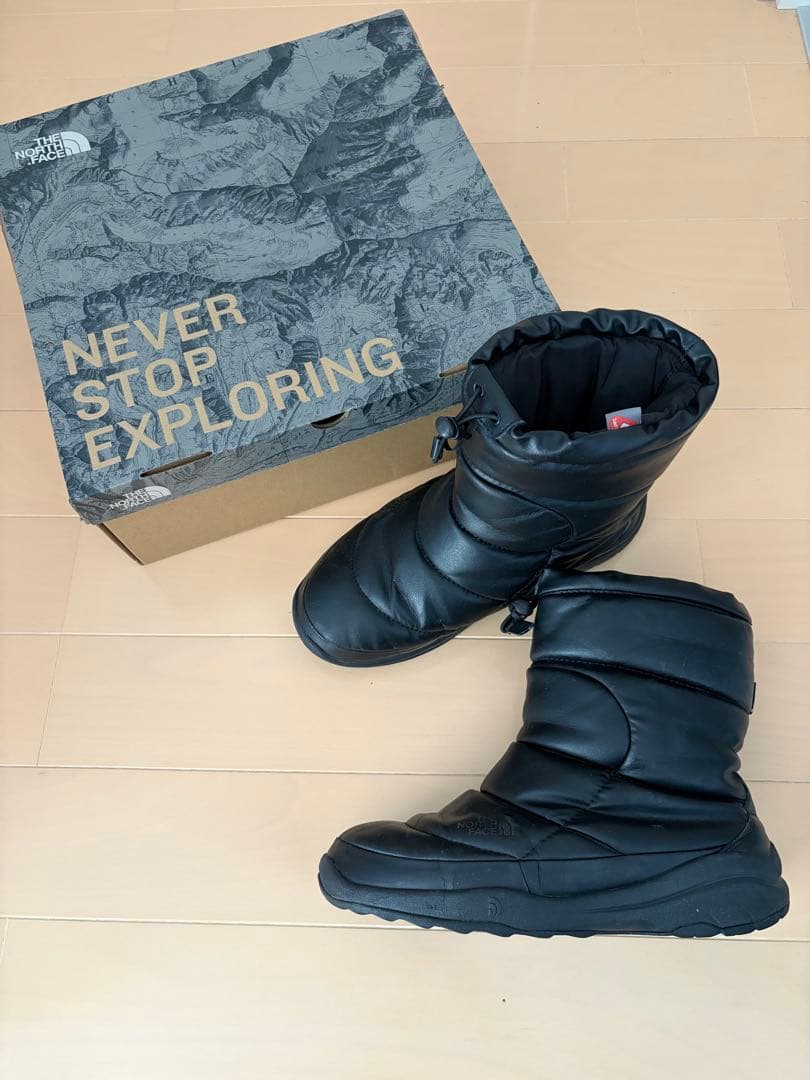 s*e様 ノースフェイス レザー ヌプシ ブーツ ブラック US8 26cm ユ