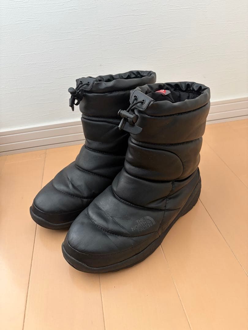s*e様 ノースフェイス レザー ヌプシ ブーツ ブラック US8 26cm ユ